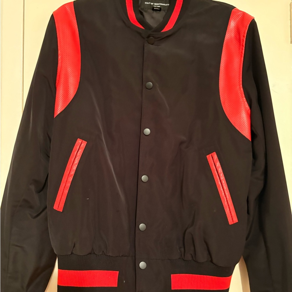Cult of Individuality Black and Red Bomber jacket